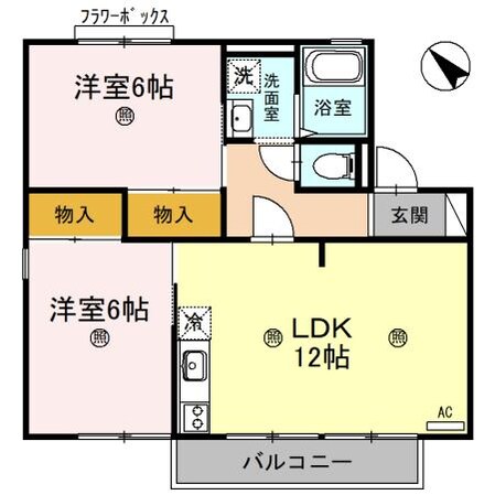 グリーンタウン杉原　A棟の物件間取画像